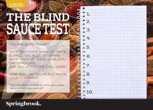 Blind sauce test
